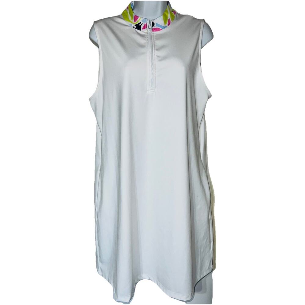 Tommy Bahama Womens White Sleeveless Golf Dress Large - Picture 3 of 9